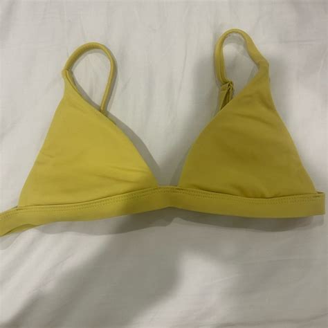 PacSun Swim Yellow Triangle Bikini Top Poshmark