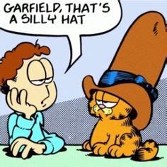 Meet Your Posher Jacob Funny Orange Garfield Comics Silly Hats Fat Cats