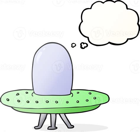 Hand Drawn Thought Bubble Cartoon Spaceship 45127082 Png