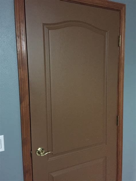 Stained Wood Trim And Painted Doorsack