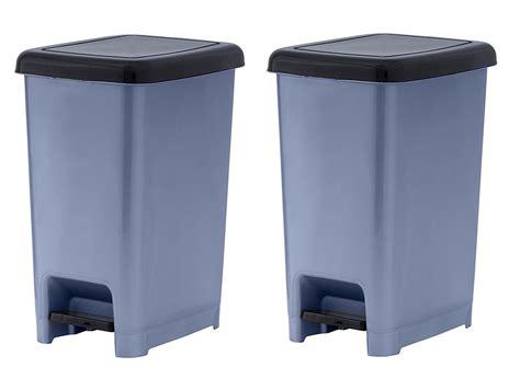 Superio Small Gallon Plastic Trash Can With Swing Top Lid Waste