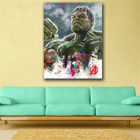 Large Size Oil Painting Pop Art Hulk Canvas Painting For Living Room