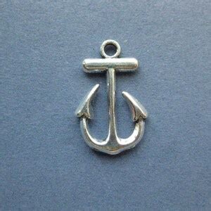 10 Anchor Charms Anchor Pendants Anchors Nautical Charm Antique Silver