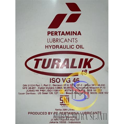 Jual Turalik 48 ISO VG 46 Oli Hidrolis Hidrolik Eceran Literan Ecer 1 L