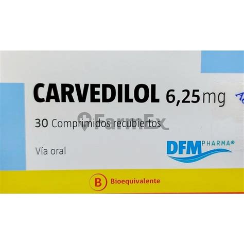 Carvedilol 6 25 Mg X 30 Comprimidos