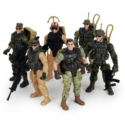 Buy Boley 6-Pack Soldier Toy Set - Elite Force Army Men Figurines and ...