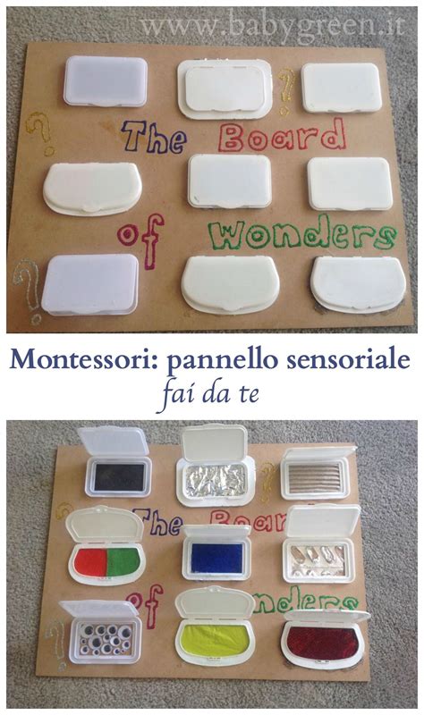 Montessori Pannello Sensoriale Fai Da Te Montessori Bambino Ai