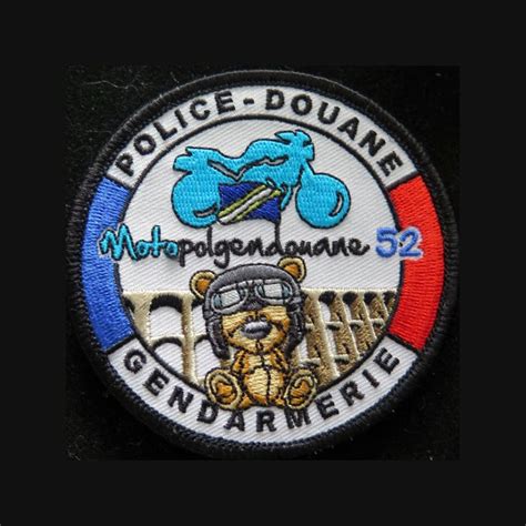 Insigne patch écusson tissu Police Douane Gendarmerie 52