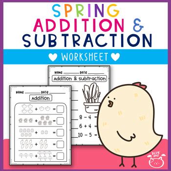 Spring Addition And Subtraction Within By The Blue Sky Tpt