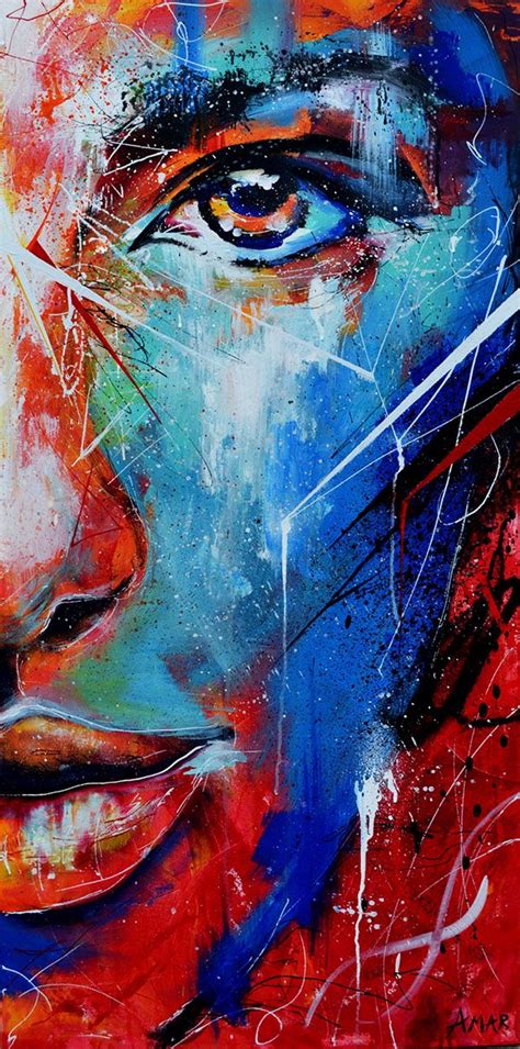 Fire and Ice Abstract Portrait Painting on Behance | Abstract portrait ...