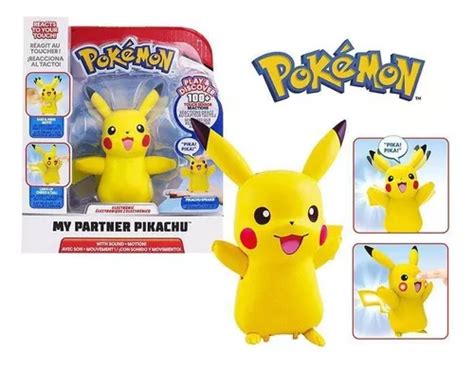 Boneco Pokémon Meu Parceiro Pikachu Som E Luz Original