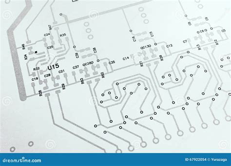 Diagrama Esquemático Electrónico De La Placa De Circuito Foto De