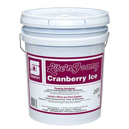 Spartan Lite N Foamy Cranberry Ice Hand Hair Body Wash 5 Gal