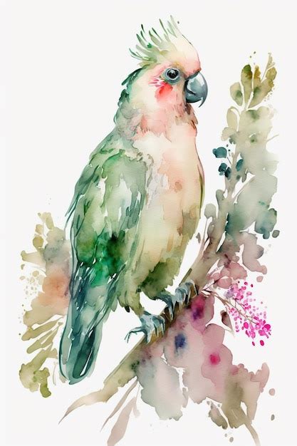 Premium AI Image | A watercolor painting of a parrot