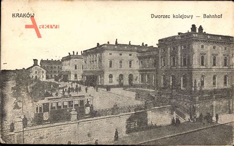 Kraków Krakau Polen Dworzec kolejowy Bahnhof Straßenbahn xl