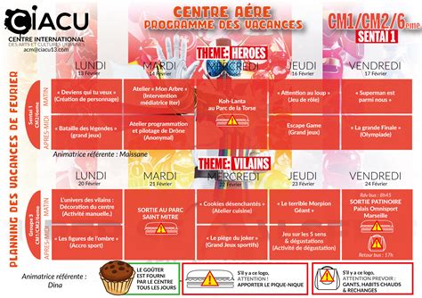 Centre A R Programme Des Vacances De F Vrier Cm Cm Eme