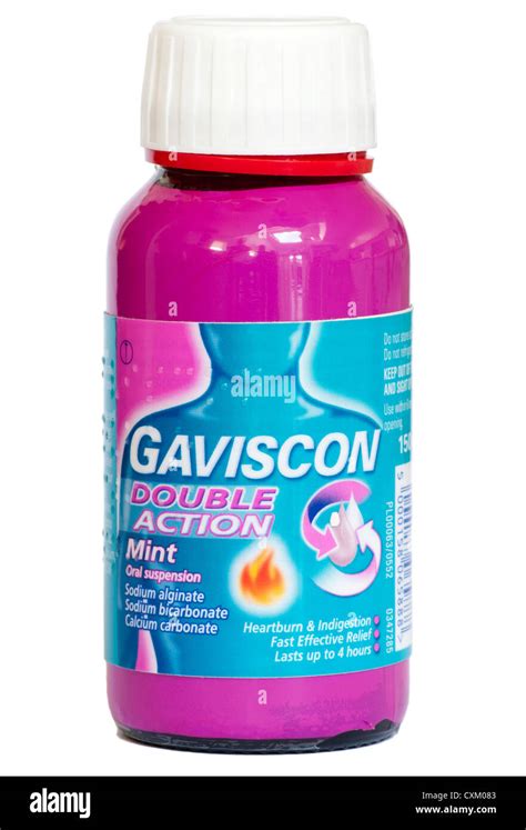 Bottle Of Gaviscon Sodium Alginate Sodium Bicarbonate Calcium