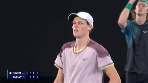 Match Point J Sinner Def A Rublev Australian Open Qf Tennis