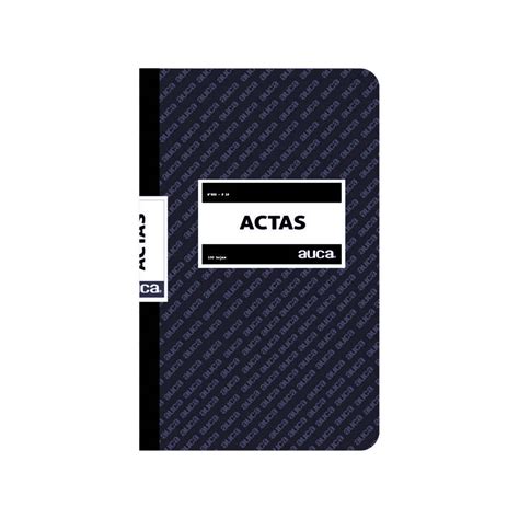 LIBRO ACTA 100 HOJAS LINEAL SIMPLE CON FOLIO AUCA