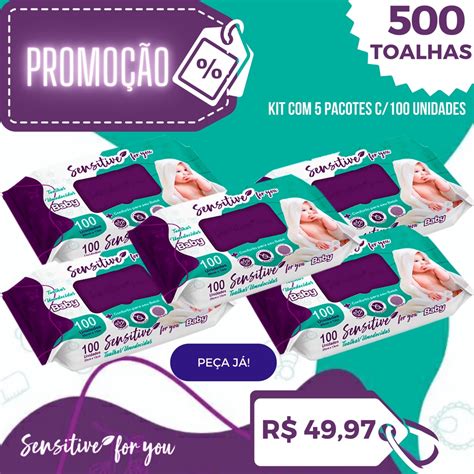 Toalhas Umedecidas Baby Sensitive For You Kit Pacotes C