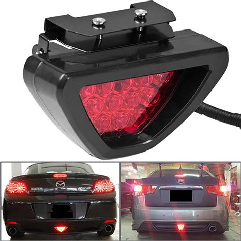 Luzes De Freio Universal F1 Estilo Drl Vermelho 12 Led Traseira Luz Da