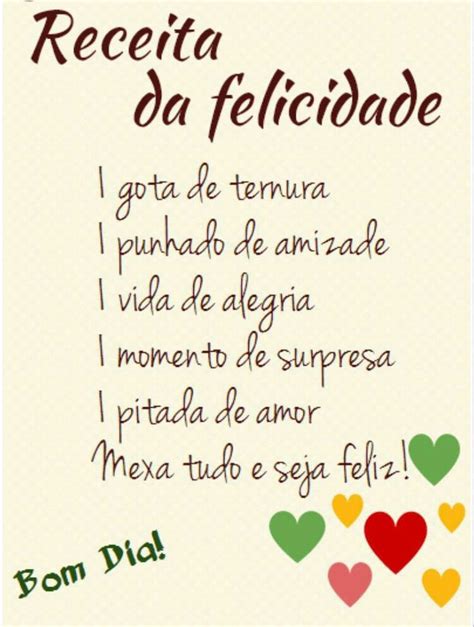 Receita Da Felicidade Mensagens Felicidade Frases Inspiracionais