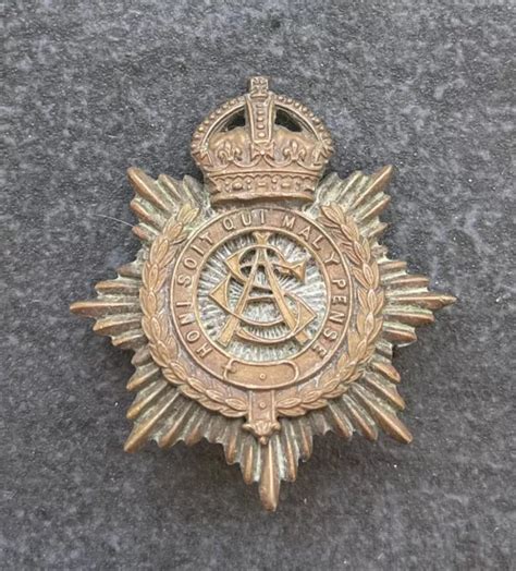 Genuine Ww1 Army Service Corps Officers Bronze Collar Badge £1200 Picclick Uk