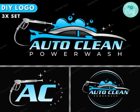 Car Wash Logo Diy Logo Design Template Auto Detailing Logo Etsy