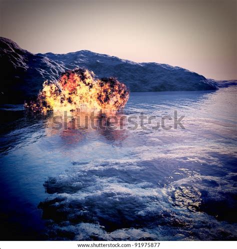 volcanic eruption  water images stock   objects