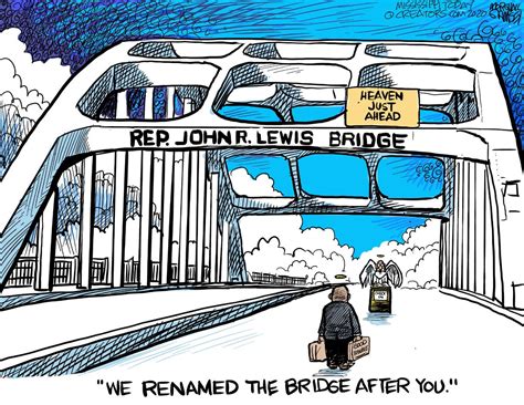 Editorial Cartoon Us John Lewis Rip Edmund Pettus Bridge Renamed