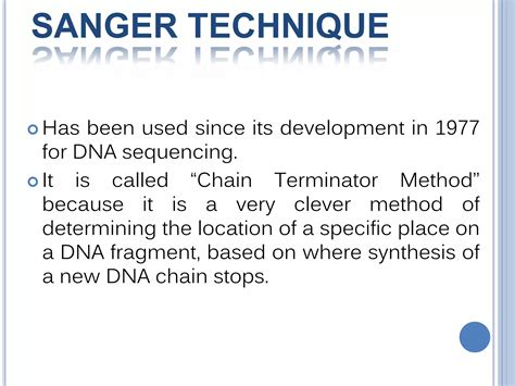 sanger technique pptx