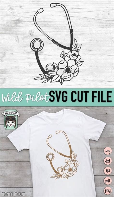 Stethoscope Floral Svg File Nurse Svg File Nursing Svg Etsy Stethoscope Tattoo Small Lotus