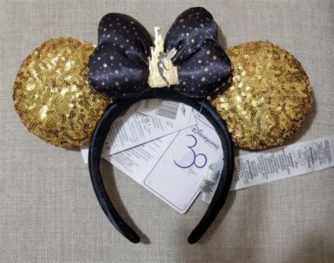 Disney Parks Disneyland Paris Th Anniversary Tinker Bell Gold Sequin