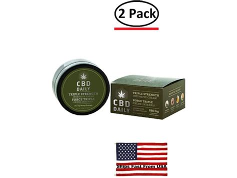 2 Pack Cbd Daily Triple Strength Intensive Cream 1 7 Fl Oz 180mg