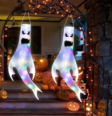 Amazon Halloween Outdoor Hanging Decor Halloween Ghost Windsocks