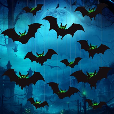 Amazon CCINEE 24Pcs Halloween Hanging Bats Decorations Assorted