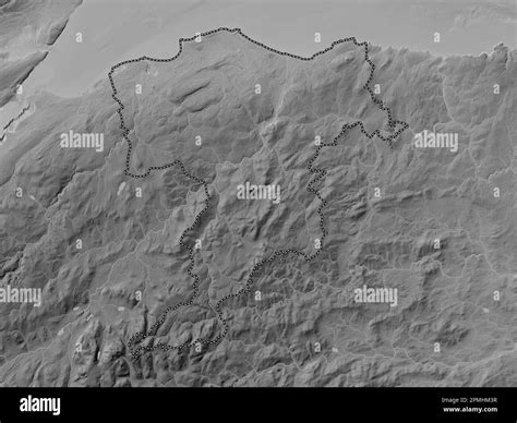 Moray Region Of Scotland Great Britain Grayscale Elevation Map With