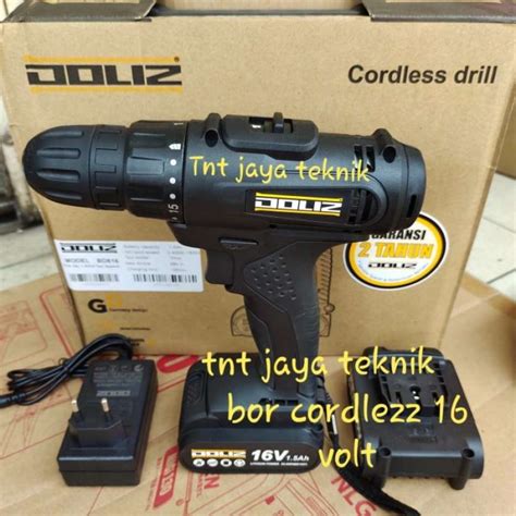 Promo Cordless Drill Doliz Bd Volt Mesin Bor Baterai Cas Doliz