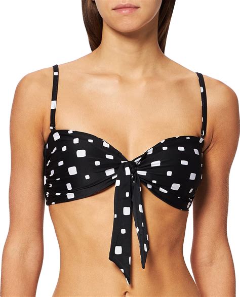 Amazon Seafolly Women S Standard Bandeau Tie Front Bikini Top