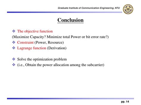 Ppt Lagrange And Water Filling Algorithm Powerpoint Presentation