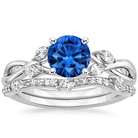 Sapphire Willow Diamond Ring With Luxe Willow Diamond Wedding Ring 13