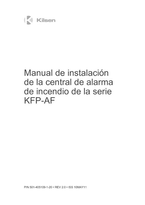 PDF Manual de instalación de la central de alarma de incendio