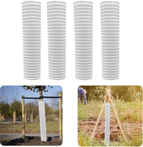 Hfehskj Tree Trunk Protector Corrugated Plastic Tree Guards Tree Bark Protector