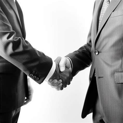 Premium Ai Image Two Men In Suits Shaking Hands With Each Other