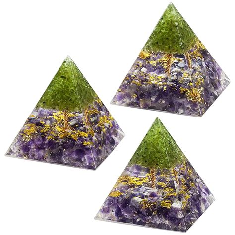 Tree Of Life Orgone Pyramid Wholesale Amethyst Peridot Chips Emf