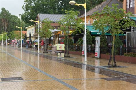 The Streets Of Palanga City In Lithuania Editorial Photography Image