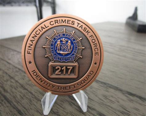 Nypd Financial Crimes Task Force Identity Theft Squad Challenge Coin 381g Eby Etsy