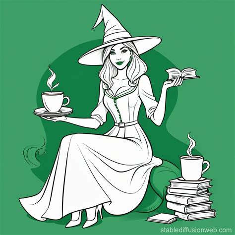 Blonde Witch With Levitating Hot Chocolate Stable Diffusion Online