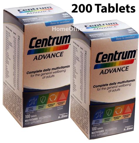 200 centrum advance a bis z multivitamins mineralien zink multivitamine ...