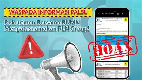 Upaya Penipuan Atas Nama Rekrutmen Bersama Bumn Pln Imbau Waspadai